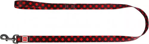 Поводок для собак нейлоновый Collar WAUDOG Nylon, рисунок "Шотландка красная", S, Ш 15 мм, Длинна 122 см (4850) - фото №2