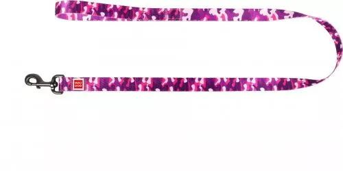 Поводки для животных Поводок для собак нейлоновый Collar WAUDOG Nylon, рисунок "Розовый камо", S, Ш 15 мм, Длинна 122 см (4866) - фото №2