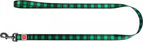 Поводки для животных Поводок для собак нейлоновый Collar WAUDOG Nylon, рисунок "Шотландка зеленая", S, Ш 15 мм, Длинна 122 см (4863) - фото №2