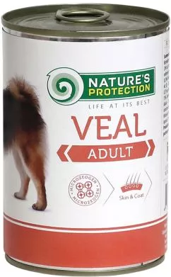 Вологий корм для собак Nature's Protection Adult Veal з телятиною 400 г (KIK24629) (4771317246295)