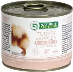 Вологий корм для собак малих порід Nature's Protection Adult Small Breeds Turkey & Apples з індичкою і яблуками 200 г (KIK24520) (4771317245205)