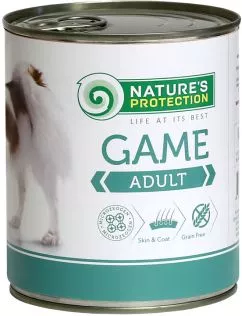 Вологий корм для собак Nature's Protection Adult Game з м'ясом дичини 800 г (KIK45094) (4771317450944)
