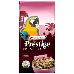 Корм Versele-Laga Prestige Premium Parrots ВЕРСЕЛЕ-ЛАГА Престиж премиум Большой попугай полнорационный для крупных попугаев, 15 кг (219157)