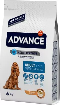 Сухой корм для взрослых собак средних пород Advance Medium Adult 3 кг (8410650150352)