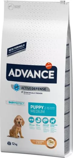 Сухой корм для щенков средних пород Advance Puppy Medium 12 кг (8410650221625)