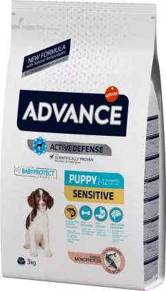 Сухой корм для щенков всех пород Advance Dog Puppy Sensitive с чувствительным пищеварением 3 кг (8410650009346)