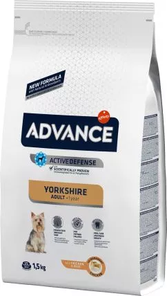 Сухой корм для собак для йоркширских терьеров Advance Dog Yorkshire Terrier 1.5 кг (8410650170480)
