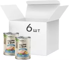 Упаковка консервів для цуценят Chicopee Джуніор курка та качка 6 шт по 400 г (4015598019040)