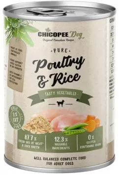 Консерва для собак Chicopee птица с рисом 800 г (4015598018975)