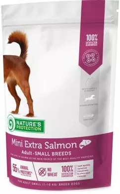 Сухой корм для собак Nature's Protection Mini Salmon Adult Small breeds 500 г (NPS45736) (4771317457363)