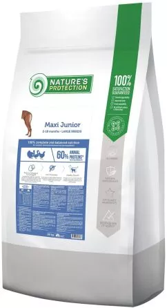 Сухой корм для юниоров Nature's Protection Maxi Junior Large breeds 18 кг (NPB46036) (4771317460363)