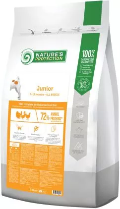 Сухий корм для юніорів Nature's Protection Junior All breeds 7.5 кг (NPS45727) (4771317457271)