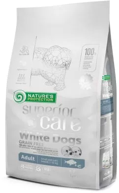 Сухой беззерновой корм для собак Nature's Protection Superior Care White Dogs 1.5 кг (NPSC45667) (4771317456670)
