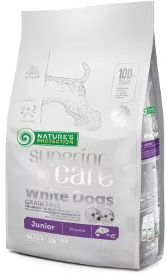 Сухий беззерновий корм для юніорів Nature's Protection Superior Care White Dogs Grain Free Junior All Breeds 1.5 кг (NPSC45671) (4771317456717)
