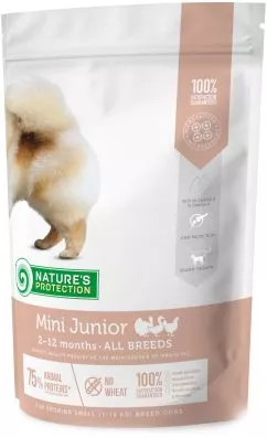 Сухий корм для юніорів Nature's Protection Mini Junior Small breeds 500 г (NPS45723) (4771317457233)