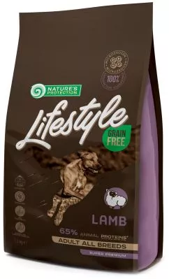 Сухой беззерновой корм для собак Nature's Protection Lifestyle Grain Free Lamb Adult All Breeds с ягненком 1.5 кг (NPLS45673) (4771317456731)