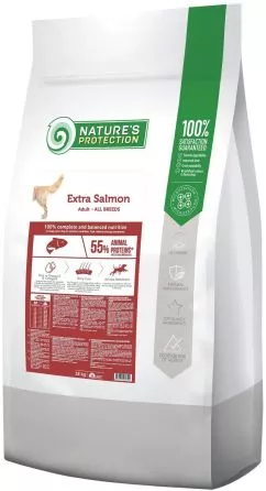 Сухой корм для собак Nature's Protection Extra Salmon Adult All breeds 18 кг (NPB46039) (4771317460394)