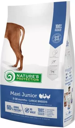 Сухой корм для юниоров Nature's Protection Maxi Junior Large breeds 4 кг (NPS45728) (4771317457288)