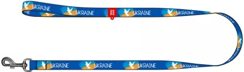 Повідець для собак нейлоновий WAUDOG Nylon малюнок "Прапор", М, Ш 20 мм, Дл 122 см (4920-0229Collar) - фото №2