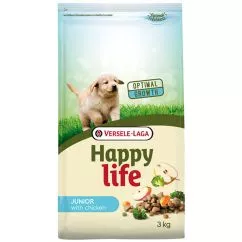 Сухой корм Happy Life ЮНИОР с курицей (Junior Chicken), премиум для щенков 3кг Упаковка (310397)