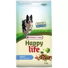 Сухой корм Happy Life Взрослый с лососем (Adult Salmon) премиум для собак 3кг Упаковка (310878)