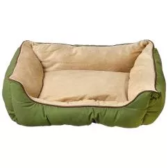 Лежак K&H Self-Warming Lounge Sleeper, що самозігрівається, для собак і котів , Зелений - жовто-коричневий , S (3163)