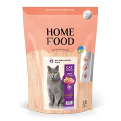 Сухий корм Home Food Cat Adult для британських порід «Індичка та телятина» 1,6кг (3099016)