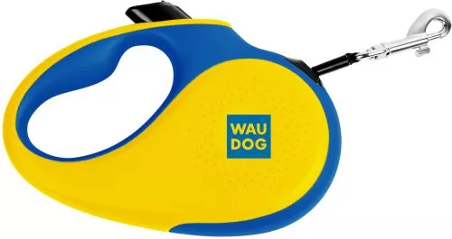 Поводок-рулетка для собак WAUDOG R-leash рисунок Colors of freedom S 5 м отражающая лента свет (381-4020Collar) - фото №3