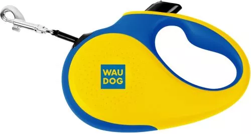 Поводок-рулетка для собак WAUDOG R-leash рисунок Colors of freedom S 5 м отражающая лента свет (381-4020Collar) - фото №4