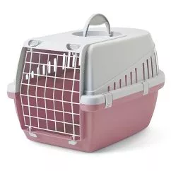 Перенос Savic ТРОТТЕР1 (Trotter1) для собак и кошек, пластик, 49Х33Х30 см, Светло-серый - розовый (3260_0LAR)