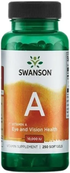Вітамін А Swanson Vitamin A 10.000 IU 250 капсул (SW001)