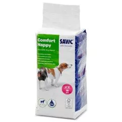Памперси Savic Comfort Nappy САВІК КОМФОРТ НАДПІ для собак , T2 , 34-44 см, 12 шт/пак (3381)