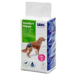 Памперси Savic Comfort Nappy САВІК КОМФОРТ НАДПІ для собак , T4 , 40-48 см, 12 шт/пак (3383)