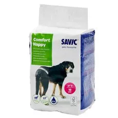 Памперси Savic Comfort Nappy САВІК КОМФОРТ НАДПІ для собак , T7 , 74-84 см, 12 шт/пак (3386)