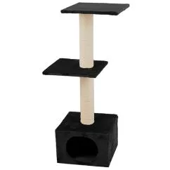 Комплекс Flamingo SMARAGD GREY из драпак 2 уровня для кошек, 47х35х103 см, Черный (34302)