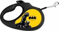 Поводок-рулетка для собак Collar WAUDOG R-leash, рисунок "Бэтмен Желтый", L, до 50 кг, 5 м, светоотражающая лента (8126-1002-01)