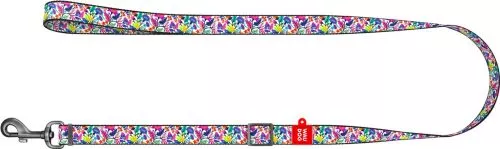 Повідець для собак нейлоновий Collar WAUDOG Nylon, малюнок "Чарівні квіти", регульований, L, Ш 25 мм, Дов 152-183 см (5290) - фото №2