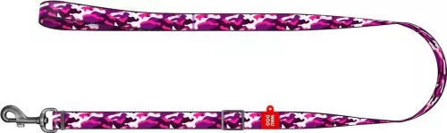 Поводок для собак нейлоновый Collar WAUDOG Nylon, рисунок "Розовый камо", регулируемый, M, Ш 20 мм, Длинна 152-183 см (5303) - фото №2