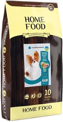 Гипоаллергенный сухой корм Home Food для взрослых собак малых пород «Форель с рисом» 10 кг (4820235020316/4828331671000)