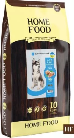 Сухой корм Home Food Puppy Medium/Maxi гипоаллергенный "Форель с рисом" 10кг (2028100)