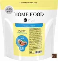 Сухий корм Home Food Puppy Medium/Maxi гіпоалергенний  «Форель з рисом» 0,3кг (2028003)