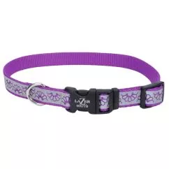 Нашийник Coastal Lazer Brite світловідбивний для собак, 1,6 х30-46см , Фіолетова ромашка (46431_PDY18)