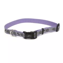 Ошейник Coastal Lazer Brite светоотражающий для собак, 1,6х30-46см, Лапа кость фиолетовый (46441_PPP18)