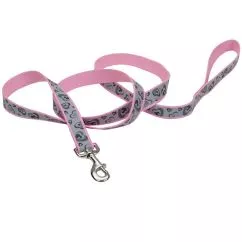 Повідець Coastal Lazer світловідбивний для собак, 1,6 см Х1, 2м , Серця рожевий (46464_PNH04)