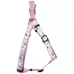 Шлейка Coastal Lazer світловідбиваюча для собак, 2,5смХ66-97см , Серця рожевий (46955_PNH38)