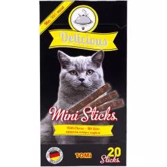 Ласощі TOMi Delicious Mini Sticks Cheese ТОМІ ДІЛИШЕ СИР для котів , 0.04 кг (490716)