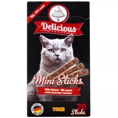 Ласощі TOMi Delicious Mini Sticks Salami ТОМІ ДІЛИШЕ САЛЯМИ для котів , 0.04 кг (490723)