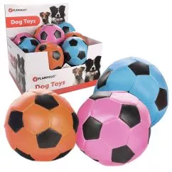 Мяч Flamingo SOCCERBALL NEON сокербол неон игрушка для собак, искусственная кожа, 10 см (501097)