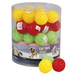 М'яч Flamingo GLITTER BALL блискучий іграшка для котів, латекс , 5 см
