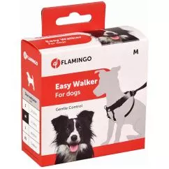 Шлейка Flamingo EASY WALKER с волкером тренировочная для собак, нейлон, M, 31-39 см (503551)